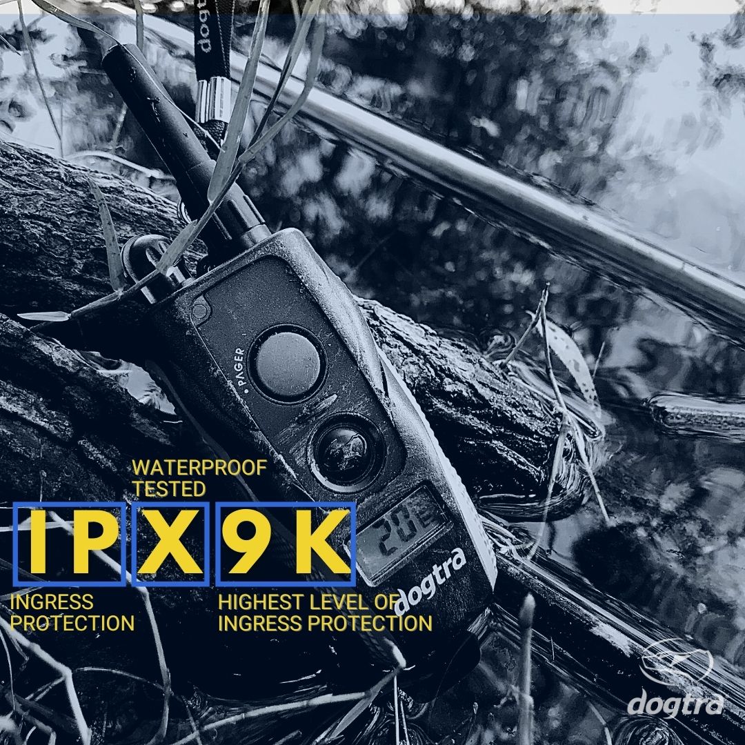 DOGTRA'S IPX9K WATERPROOF RATING