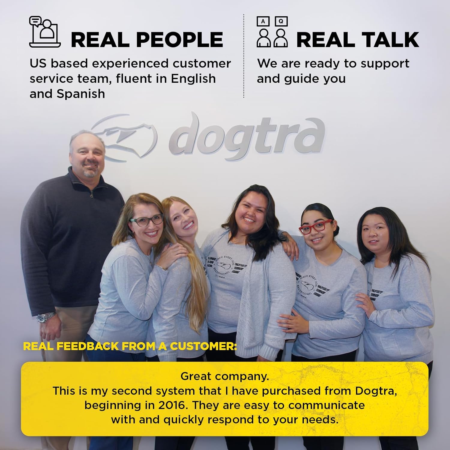 Dogtra customer service with real people, real talk ready to support and guide you with a US based customer service team