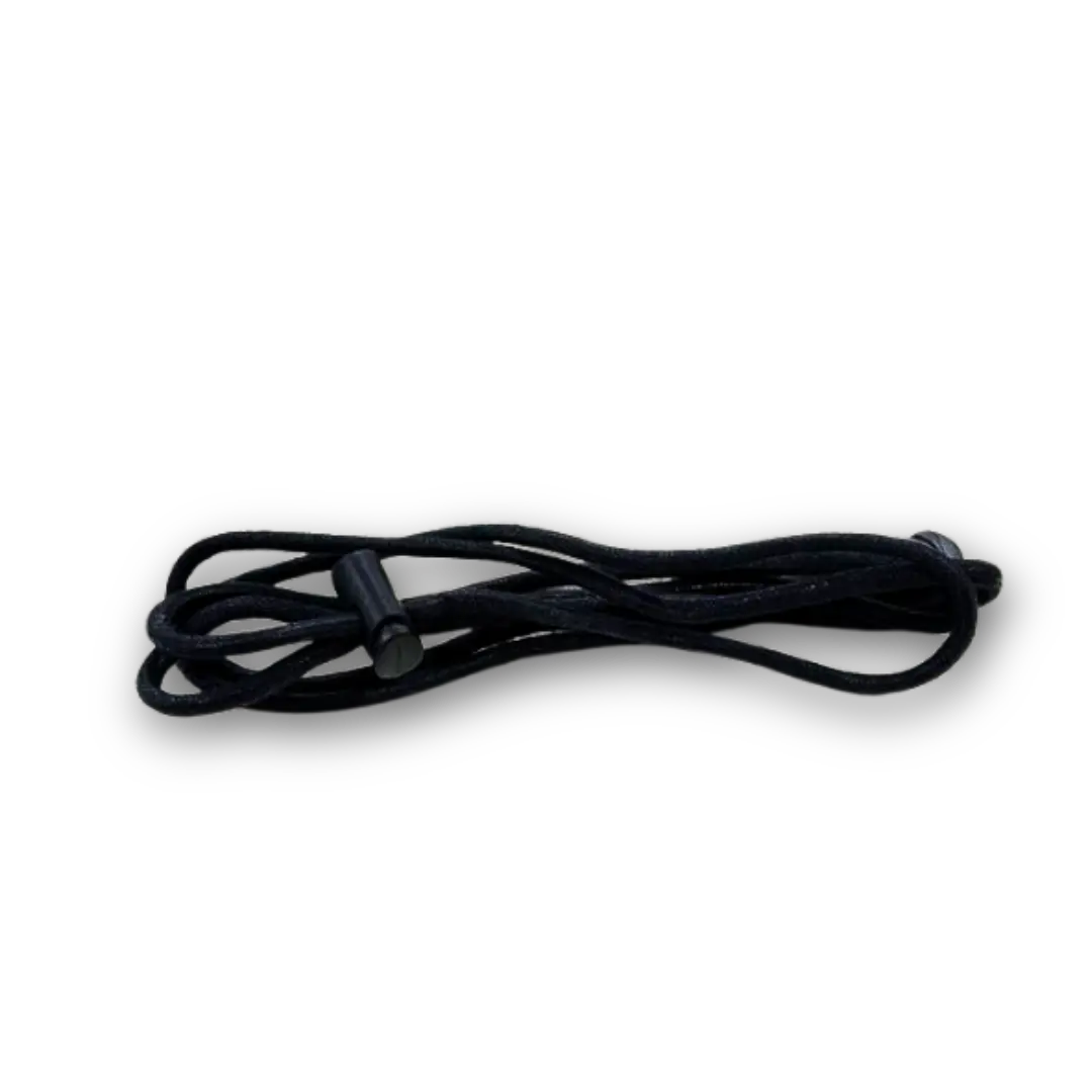 Black lanyard on a white background